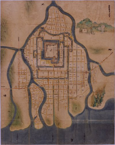 Hiroshima Castle Town 1644 by Unbekannt Unbekannt